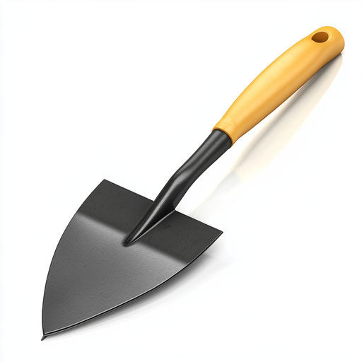 3D Hand Trowel on flat white background, isolated clipart