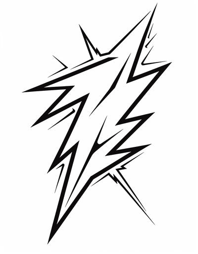 Lightning bolt coloring page for kids