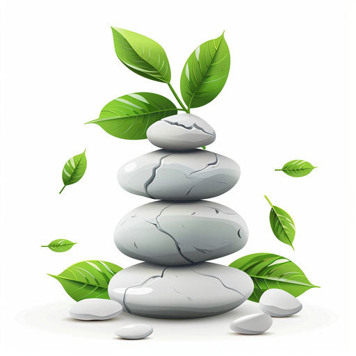 Wellness clipart in photo realistic style with flat white background