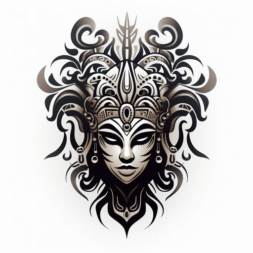 Kalash clipart in the style of Chiaroscuro Art, on a white background