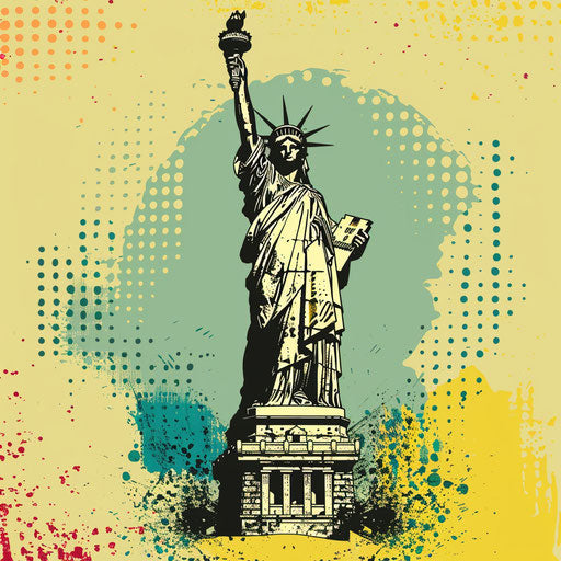 Vintage tattoo sketch of the Statue of Liberty