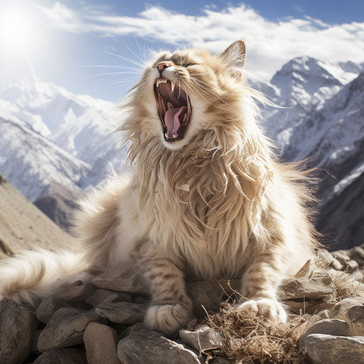 Himalayan cat meowing