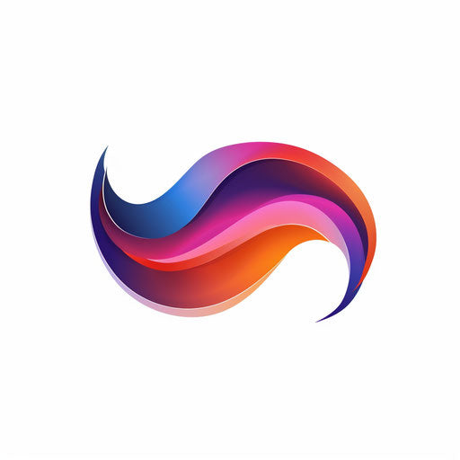 Abstract logo with fluid form representing adaptability