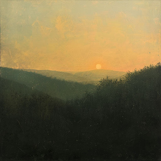 Sunset in the Appalachian Mountains in summer