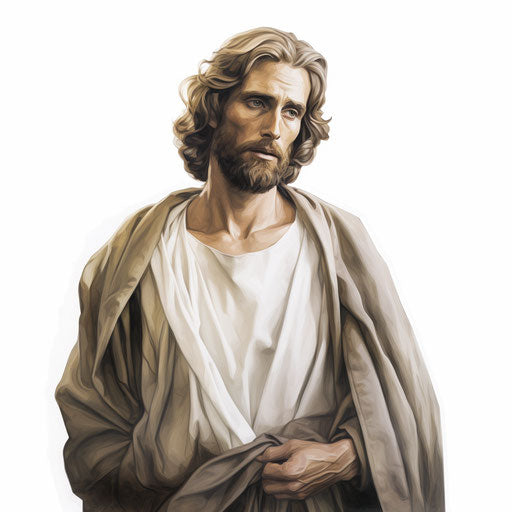 San Judas on white background