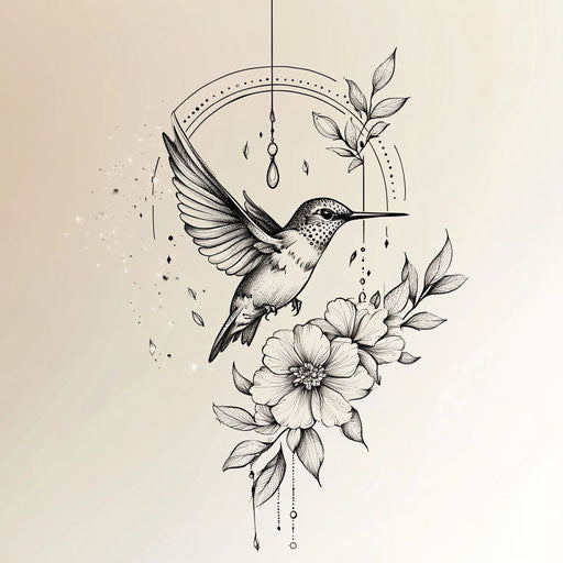 Beautiful flat tattoo design for women's sternum