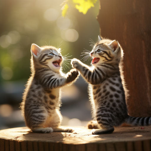 American shorthair kittens playing