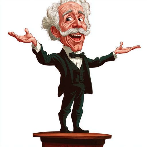 High-Quality Samuel Morse Caricature Clipart for Dynamic Content