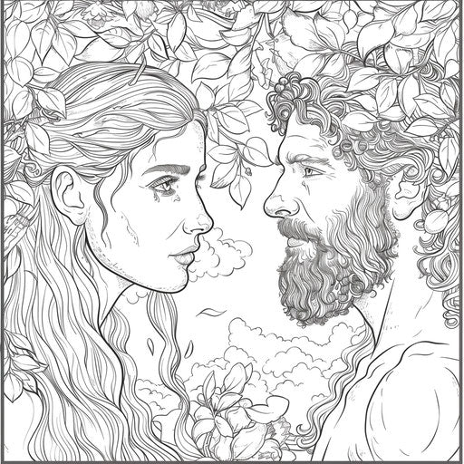 Adam and Eve with the Tree of Knowledge in the background