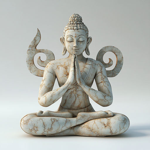 3D om in photo realistic style with flat white background, isolated clipart