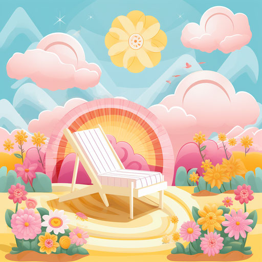 Pastel Colors Art illustration of a sunny day