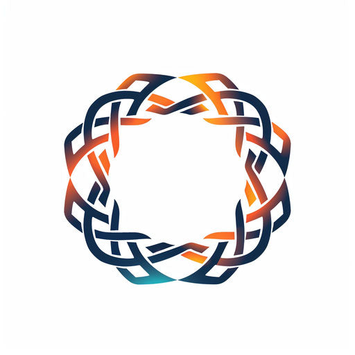 Abstract emblem of strength and unity in a circular logo