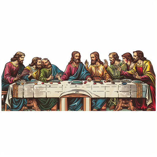 The Last Supper as a panoramic tattoo design
