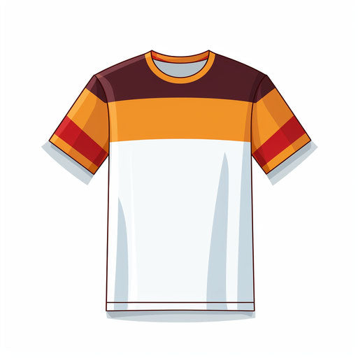Minimalist football jersey on white background