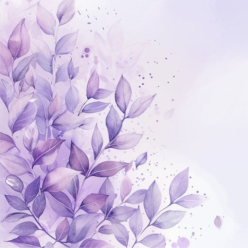 Flat background in soft lavender, september clip art with photo realistic touch