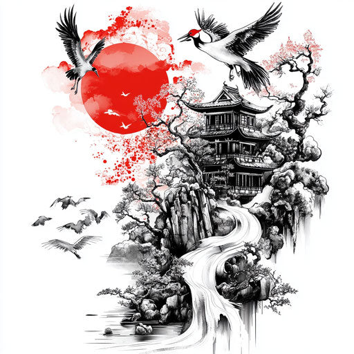 Vibrant Yakuza Back Tattoo Tattoo Design Pack