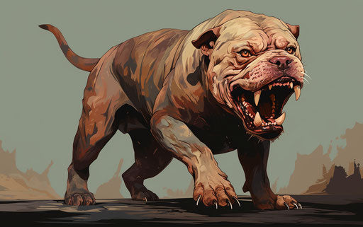 Explosive and chaotic, light maroon and light brown