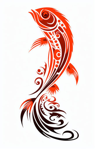 Tribal design fish with tattoo csp81003790