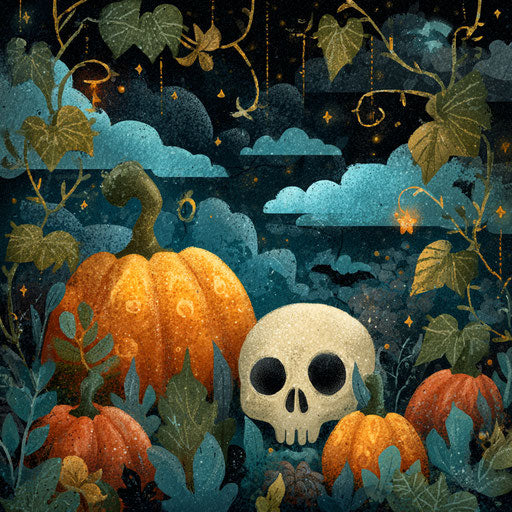 Festive and Slightly Spooky Halloween Illustration