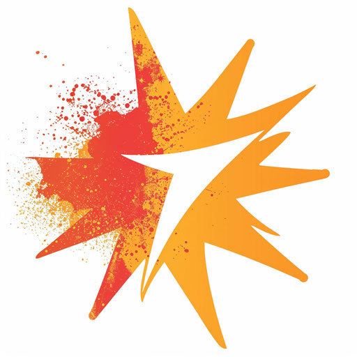 Abstract energetic burst for a dynamic logo