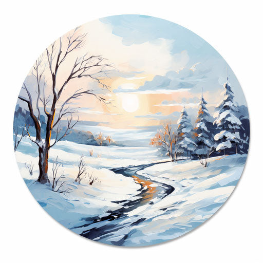 Snow clipart in the style of Oil painting, on a white background