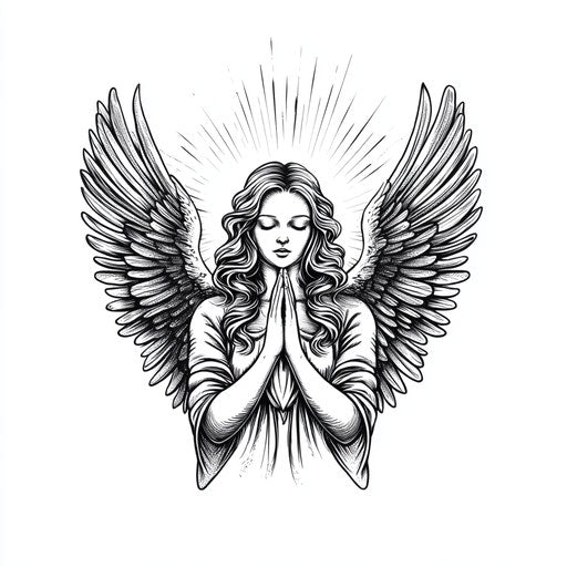 Exquisite Angel Neck Tattoo Tattoo Outlines