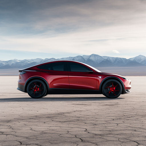 Side view of the tesla model y