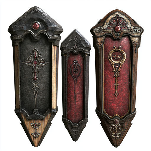 Vampire Coffins, realistic clipart, high resolution