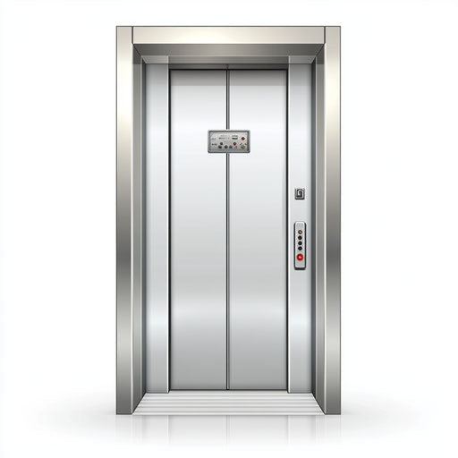 3D elevator on white background, realistic style, isolated clipart