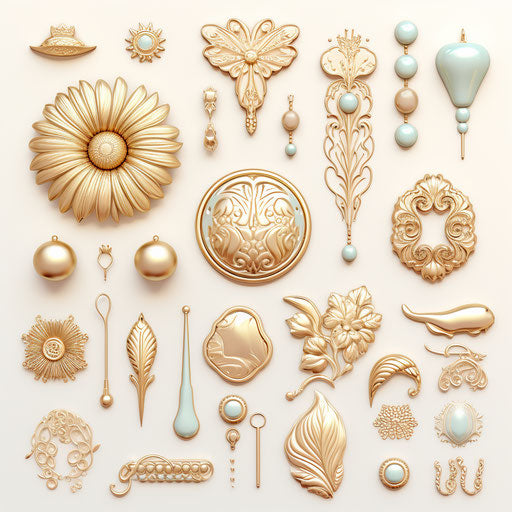 Golden artwork in Pastel Colors Art style