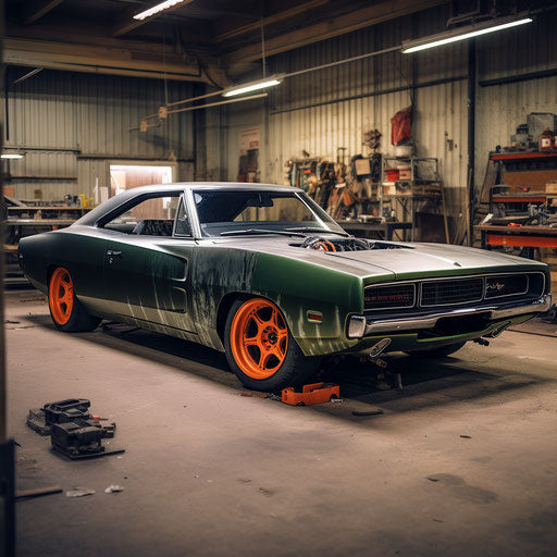 Restoration of dodge charger hellcat