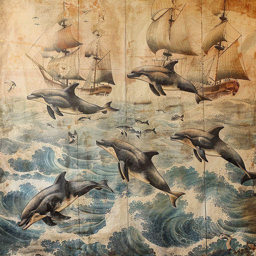 Dolphins and ancient sailors on uncharted waters