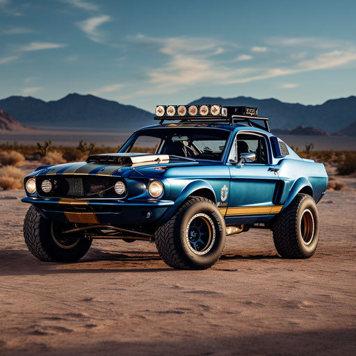Ford Mustang GT Shelby classic, a rally version with off-road mods