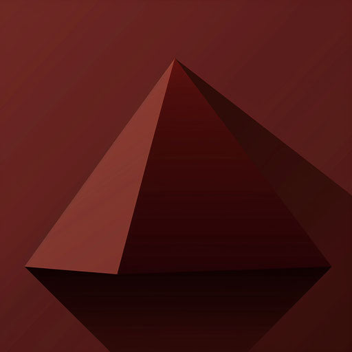 Flat background in deep maroon with pyramid clipart