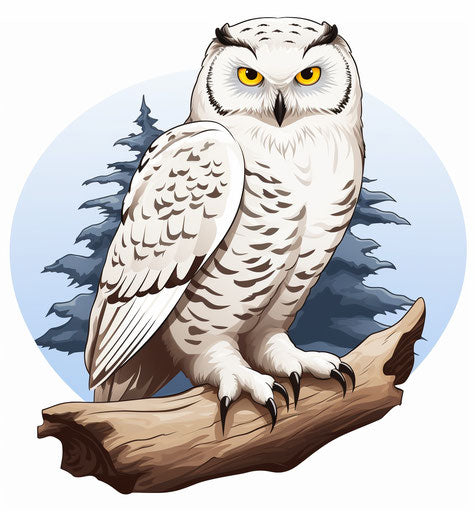 Snowy owl zoo vector | price 1 credit $1, commission 27:29
