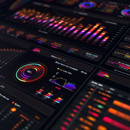 Track a portfolio's performance with a digital dashboard of finance pictures