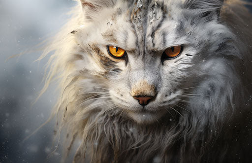 Beautiful feline, cute face alan moore style 17:11