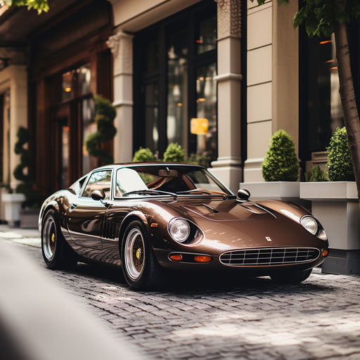 Brown classic car Ferrari GT