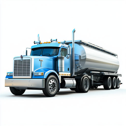Realistic illustration of a tanker truck, high resolution