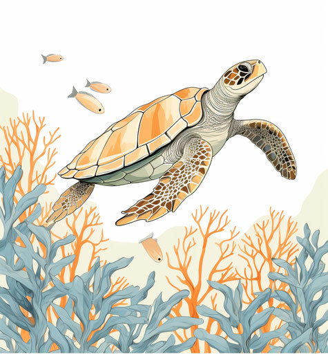 4K Vector Turtle Clipart in Imressive Style