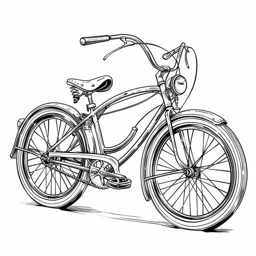Vintage cruiser bike with retro design and bell