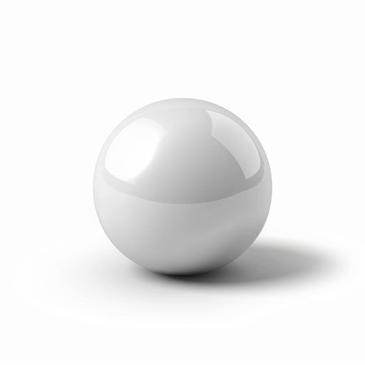 Realistic ball clipart on white background, minimalist