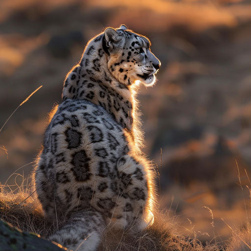 Snow leopard at dawn