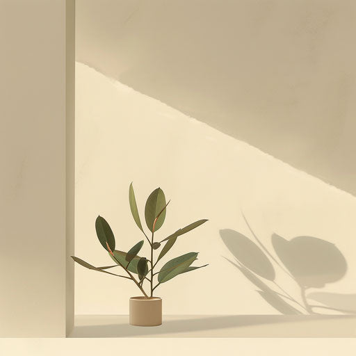 Realistic shadow on cream background