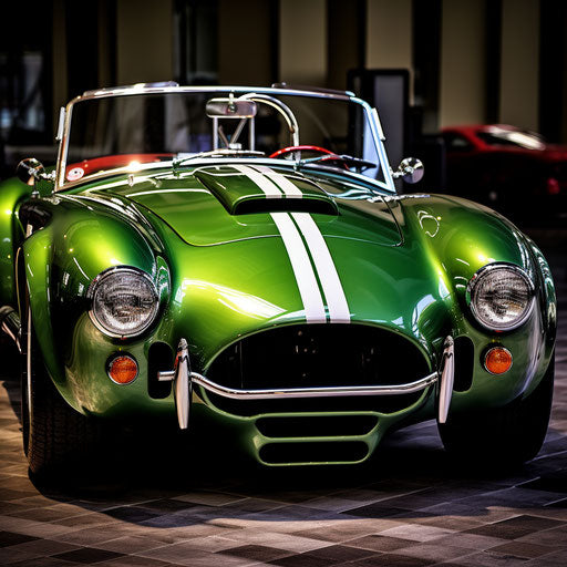 Bright green shelby cobra ac car
