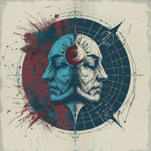 Alchemical symbols of sun, sky, and earth