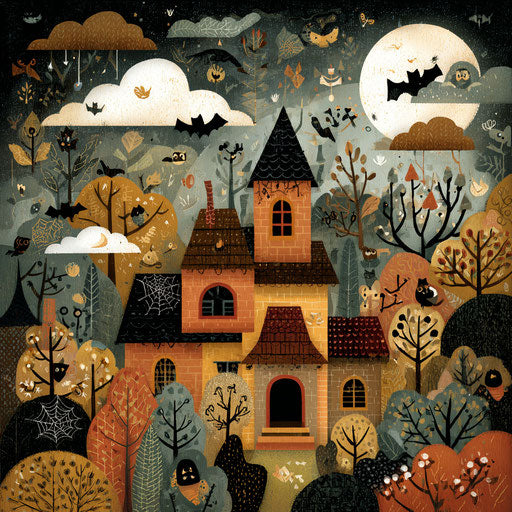 Nostalgic Halloween Atmosphere with a Whimsical Touch