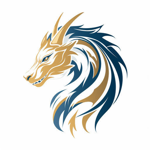 Dragon clipart in Minimalist style on white background