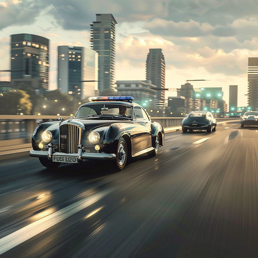 Police pursuit with a 1954 Bentley R Type Continental