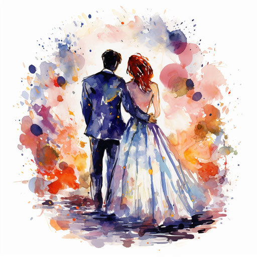 Happy New Year clipart in the style of Impressionistic Art